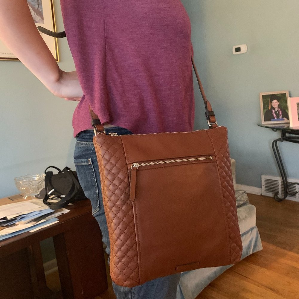 Vera Bradley Leather Carryall Hipster Bag